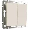Выключатель двухклавишный айвори матовый Werkel Встраиваемые механизмы айвори матовые W1120062