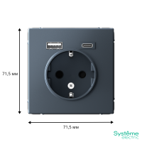 GAL000732 Systeme Electric Schneider Electric ArtGallery цвет грифель