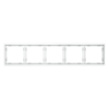 Рамка пластиковая на 5 постов Voltum S70 белый матовый Soft touch (VLS100502)