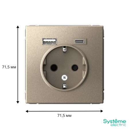 GAL000532 Systeme Electric Schneider Electric ArtGallery цвет шампань