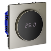 Терморегулятор электронный с индикацией с датчиком для теплого пола Voltum S70 пластик/стекло шелк Soft touch (VLS070104)